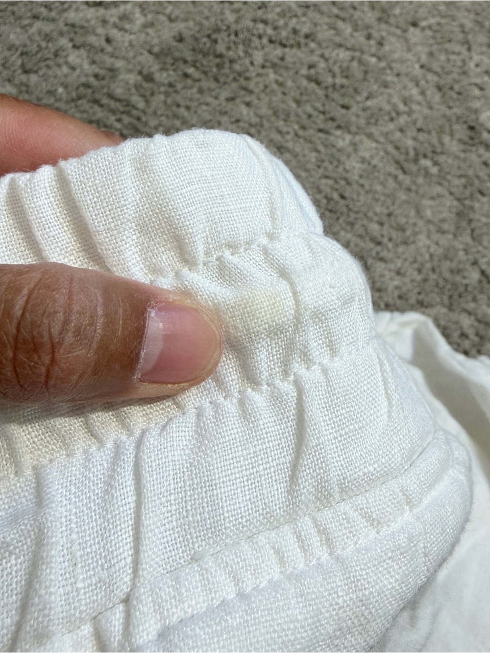 Athleta White Drawstring Linen-Blend Women’s Shorts - Picture 12 of 12